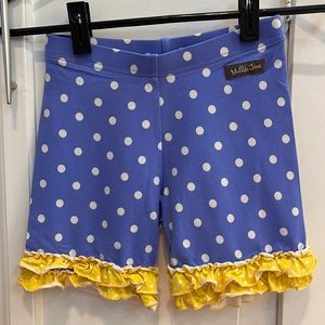 Matilda Jane blue and yellow polka dot shorties!
